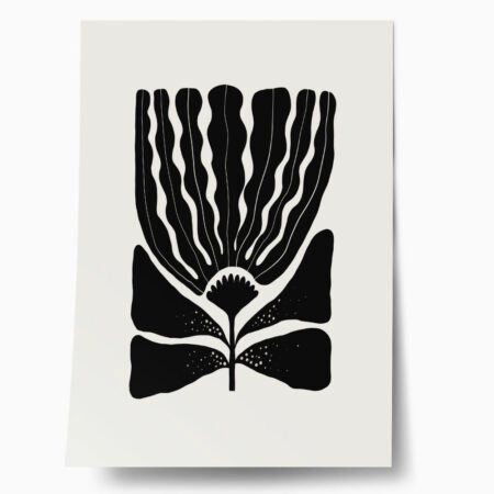 Πόστερ BLACK AND WHITE FLORAL 9 - Botanical - Λουλούδια Sticky 1