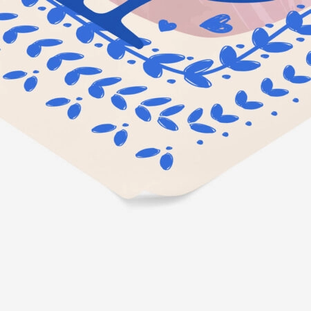 Πόστερ BLUE BIRD WITH LEAVES ILLUSTRATION - Ζωα Sticky 2