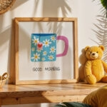 Πόστερ ΤΕΤΡΑΓΩΝΟ CUTE CUP GOOD MORNING