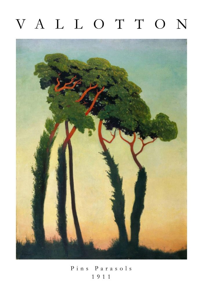 Πόστερ FELIX VALLOTTON - PINS PARASOLS