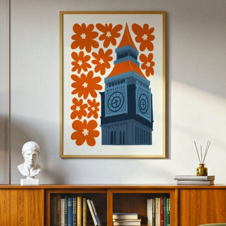 Πόστερ FLORAL TRAVEL BIG BEN