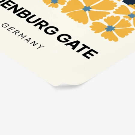 Πόστερ FLORAL TRAVEL BRANDENMBURG GATE - Πολεις - Χαρτες Sticky 2