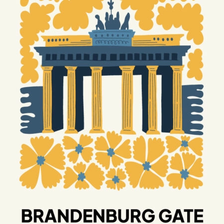 Πόστερ FLORAL TRAVEL BRANDENMBURG GATE - Πολεις - Χαρτες Sticky 3