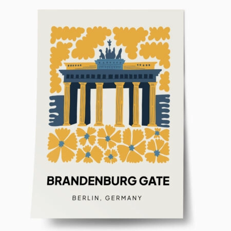 Πόστερ FLORAL TRAVEL BRANDENMBURG GATE - Πολεις - Χαρτες Sticky 1