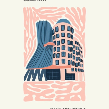 Πόστερ FLORAL TRAVEL DANCING HOUSE PRAGUE - Πολεις - Χαρτες Sticky 3