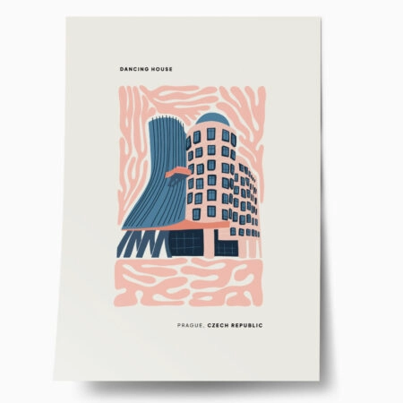 Πόστερ FLORAL TRAVEL DANCING HOUSE PRAGUE - Πολεις - Χαρτες Sticky 1