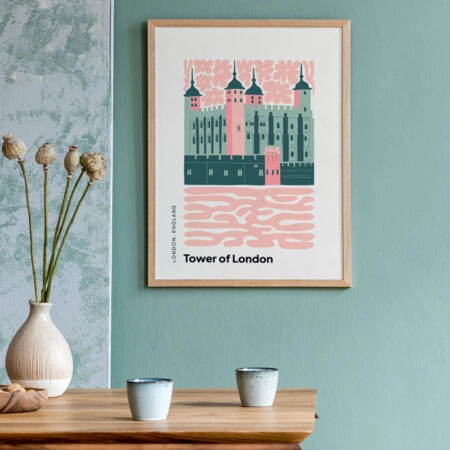 Πόστερ FLORAL-TRAVEL-LONDON-TOWER