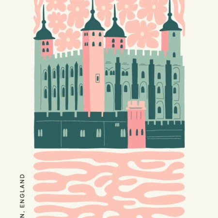 Πόστερ FLORAL-TRAVEL-LONDON-TOWER - Πολεις - Χαρτες Sticky 3