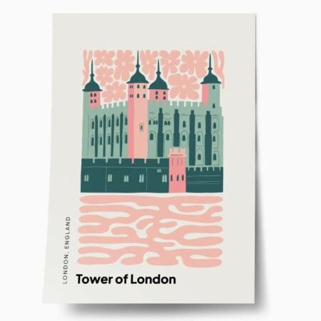 Πόστερ FLORAL-TRAVEL-LONDON-TOWER - Πολεις - Χαρτες Sticky 1
