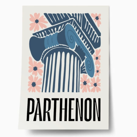 Πόστερ FLORAL TRAVEL PARTHENON - Πολεις - Χαρτες Sticky 1