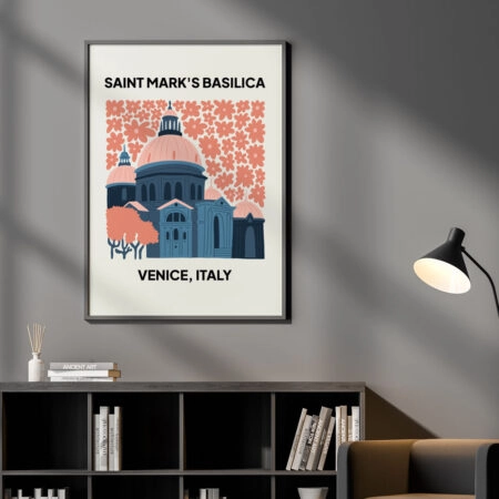 Πόστερ FLORAL TRAVEL SAINT MARK'S BASILICA - Πολεις - Χαρτες