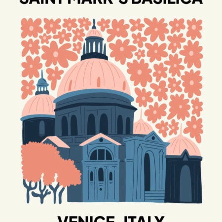 Πόστερ FLORAL TRAVEL SAINT MARK'S BASILICA - Πολεις - Χαρτες Sticky 3