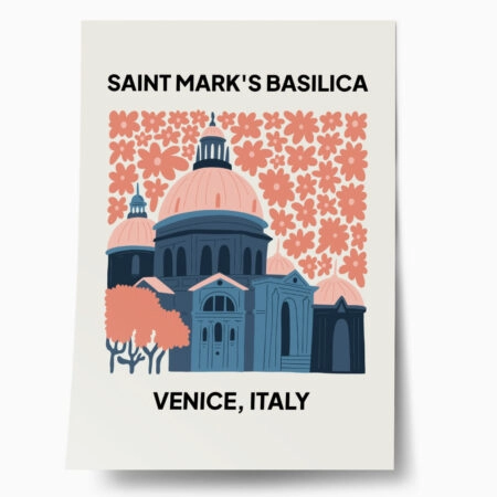 Πόστερ FLORAL TRAVEL SAINT MARK'S BASILICA - Πολεις - Χαρτες Sticky 1