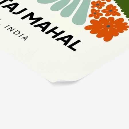 Πόστερ FLORAL TRAVEL TAJ MAHAL - Πολεις - Χαρτες Sticky 2