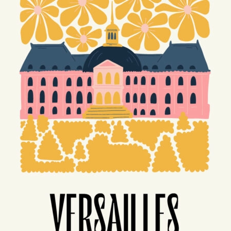 Πόστερ FLORAL TRAVEL VERSAILLES FRANCE - Πολεις - Χαρτες Sticky 3