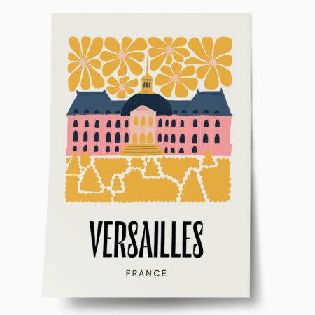 Πόστερ FLORAL TRAVEL VERSAILLES FRANCE - Πολεις - Χαρτες Sticky 1