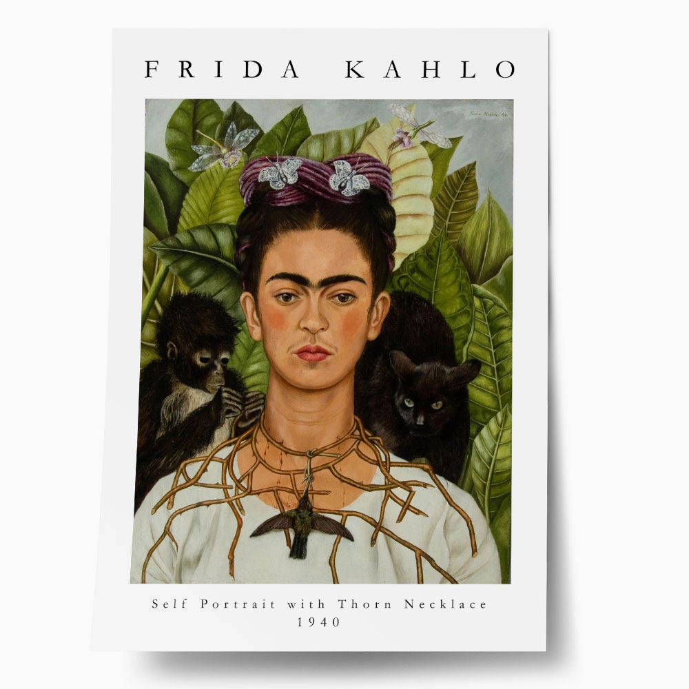 Πόστερ FRIDA KAHLO - SELF PORTRAIT WITH NECKLACE OF THORNS