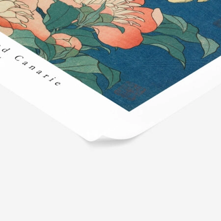 Πόστερ HOKUSAI - PEONIES AND CANARY - Διασημοι Ζωγραφοι Sticky 2
