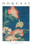 Πόστερ HOKUSAI - PEONIES AND CANARY