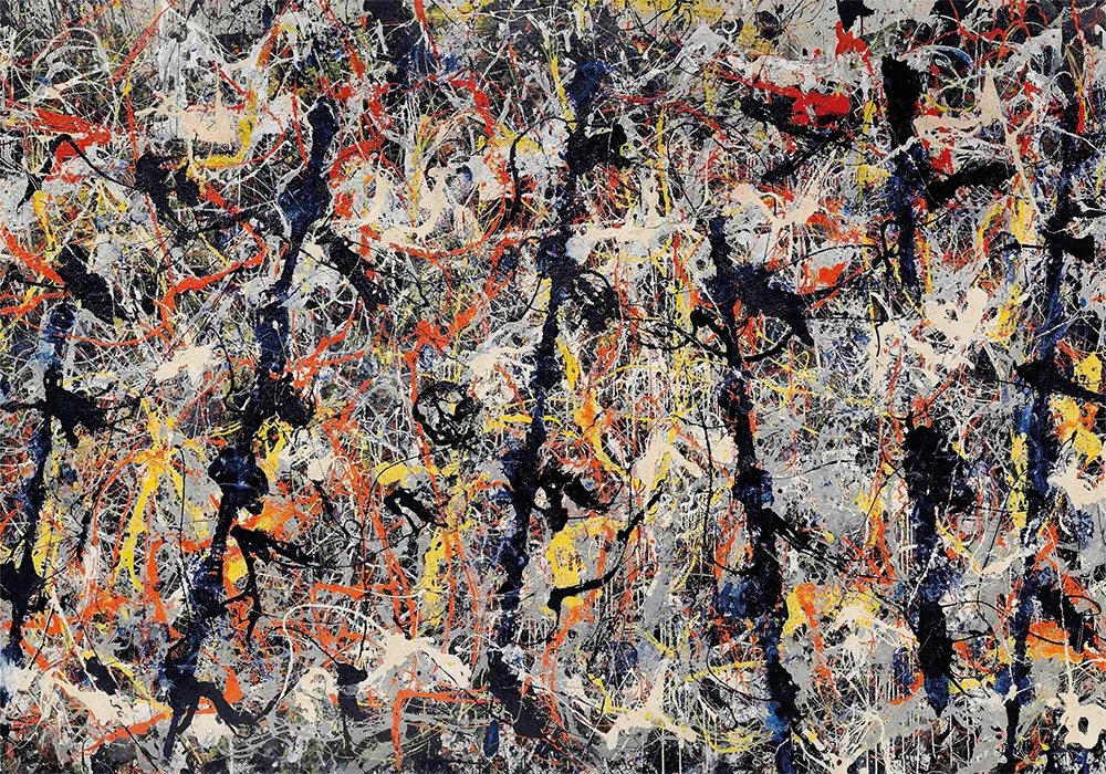 Πινακας σε καμβά JACKSON POLLOCK - BLUE POLES