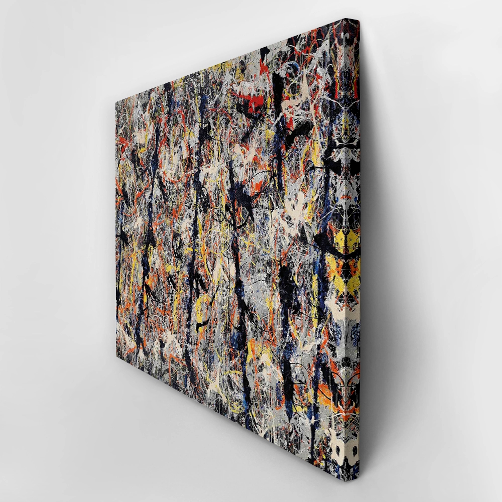 Πινακας σε καμβά JACKSON POLLOCK - BLUE POLES