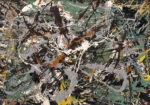 Πινακας σε καμβά JACKSON POLLOCK - GREEN SILVER