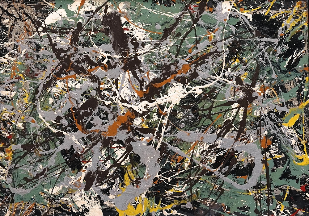 Πινακας σε καμβά JACKSON POLLOCK - GREEN SILVER