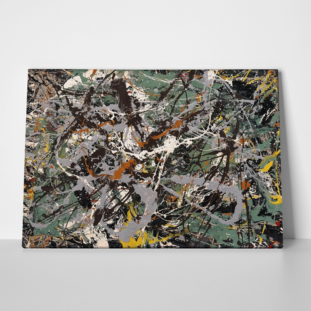 Πινακας σε καμβά JACKSON POLLOCK - GREEN SILVER