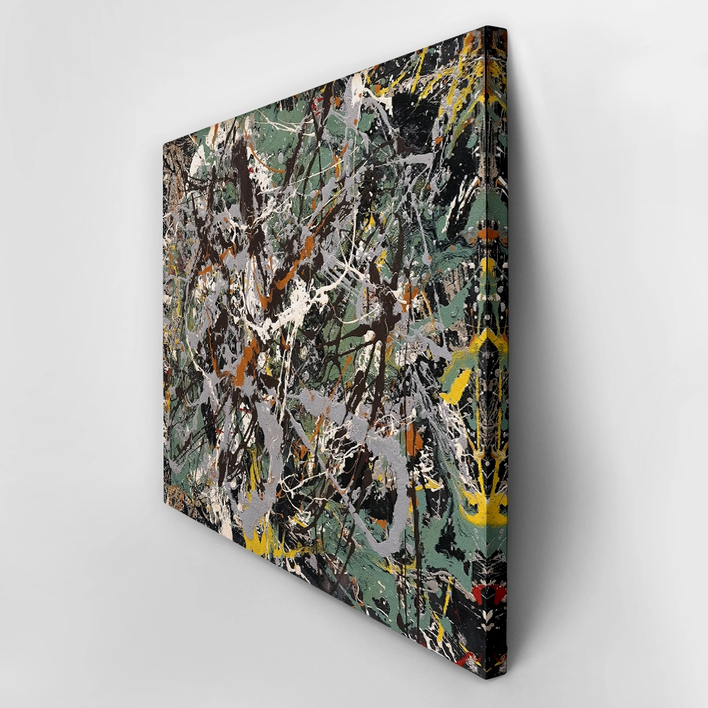 Πινακας σε καμβά JACKSON POLLOCK - GREEN SILVER