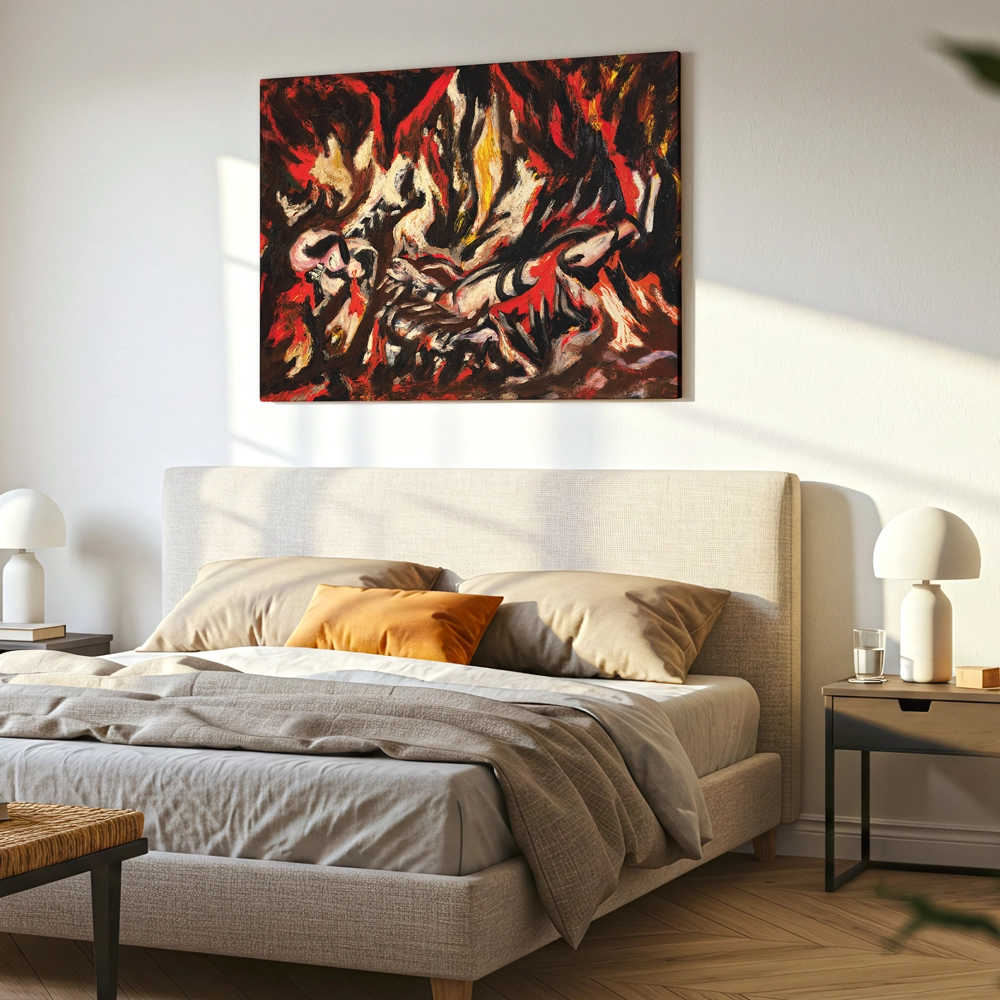 Πινακας σε καμβά JACKSON POLLOCK - THE FLAME