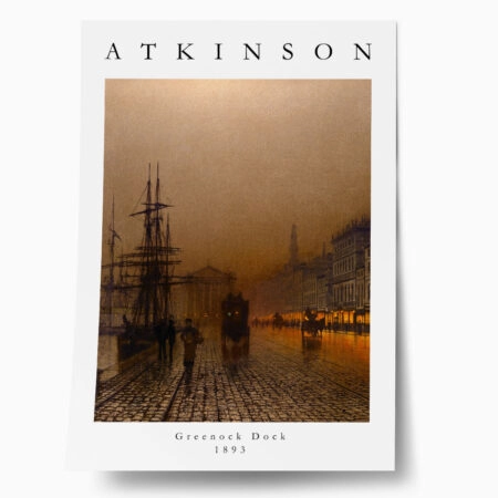 Πόστερ JOHN ATKINSON - GREENOCK DOCK - Διασημοι Ζωγραφοι Sticky 1