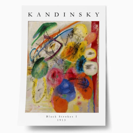 Πόστερ KANDINSKY - BLACK STROKES I - Διασημοι Ζωγραφοι Sticky 1