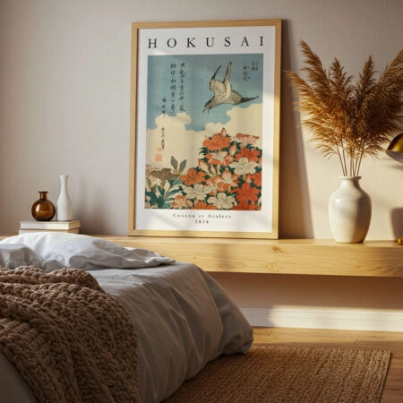 Πόστερ KATSUSHIKA HOKUSAI - COUCOU ET AZALEES