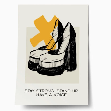 Πόστερ LADYLIKE STAY STRONG - Φρασεις - Κείμενο Sticky 1