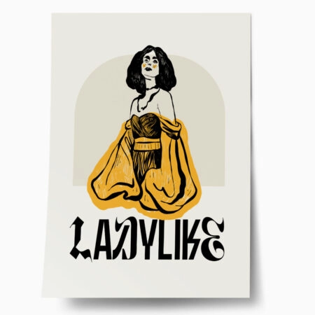 Πόστερ LADYLIKE WOMAN WITH DRESS - Πορτραιτα - Φιγουρες Sticky 1