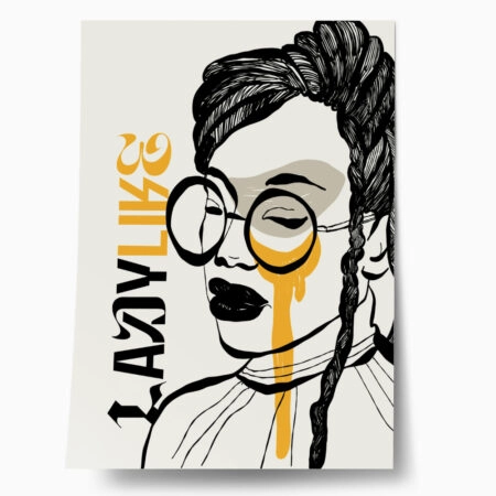 Πόστερ LADYLIKE WOMAN WITH GLASSES - Πορτραιτα - Φιγουρες Sticky 1