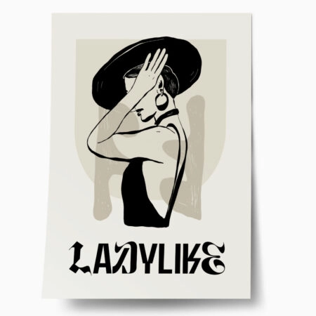 Πόστερ LADYLIKE WOMAN WITH HAT - Πορτραιτα - Φιγουρες Sticky 1