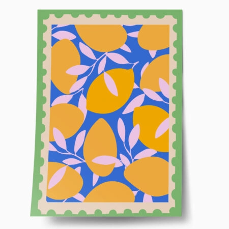 Πόστερ LEMONS STAMP ILLUSTRATION 2 - Food & Drink Sticky 1