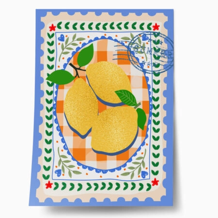 Πόστερ LEMONS STAMP ILLUSTRATION - Food & Drink Sticky 1