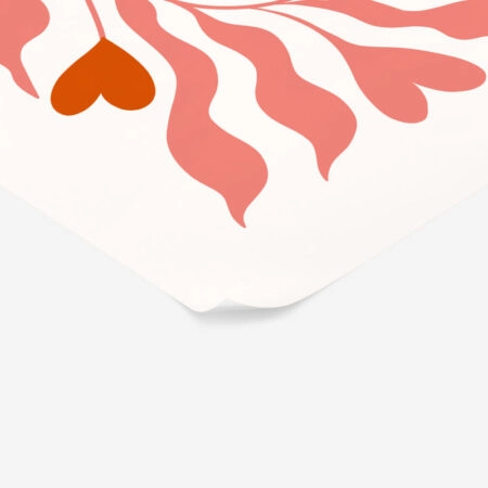 Πόστερ LOVE FLORAL RED AND PINK - Abstract - Αφηρημένα Sticky 2