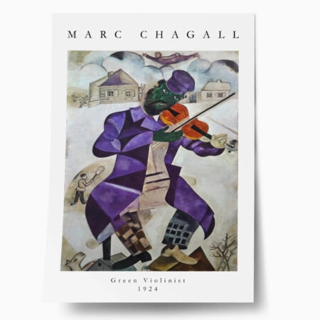 Πόστερ MARC CHAGALL - GREEN VIOLINIST - Διασημοι Ζωγραφοι Sticky 1