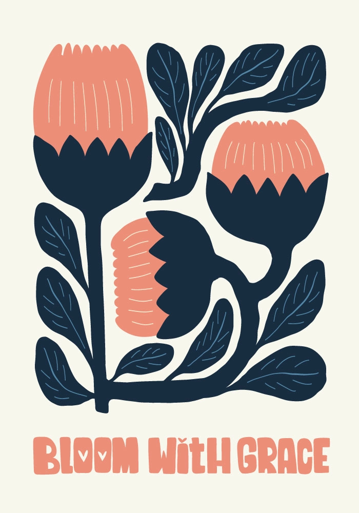 Πόστερ MATISSE STYLE FLORAL BLOOM WITH GRACE