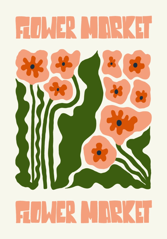 Πόστερ MATISSE STYLE FLORAL FLOWER MARKET 2