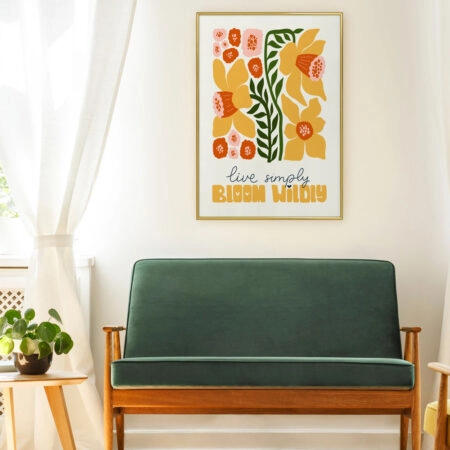 Πόστερ MATISSE STYLE FLORAL LIVE SIMPLY BLOOM WILDLY