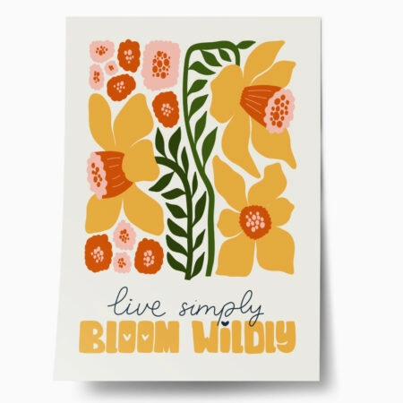 Πόστερ MATISSE STYLE FLORAL LIVE SIMPLY BLOOM WILDLY - Botanical - Λουλούδια Sticky 1