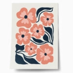 Πόστερ MATISSE STYLE FLORAL PINK AND BLUE