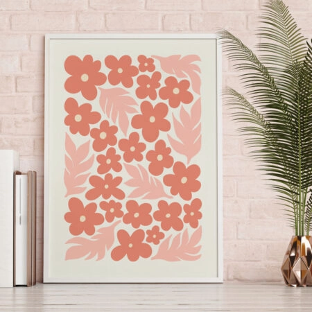 Πόστερ MATISSE STYLE FLORAL PINK