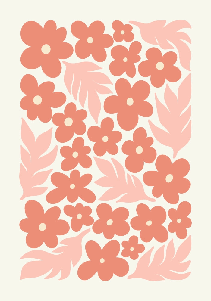 Πόστερ MATISSE STYLE FLORAL PINK