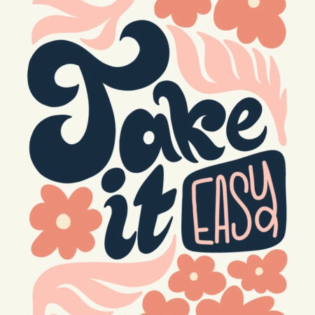 Πόστερ MATISSE STYLE FLORAL TAKE IT EASY - Φρασεις - Κείμενο Sticky 3