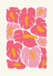 Πόστερ MATISSE STYLE PINK TROPICAL FLOWERS
